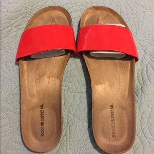 Red/Deep Coral Mossimo Sandals!